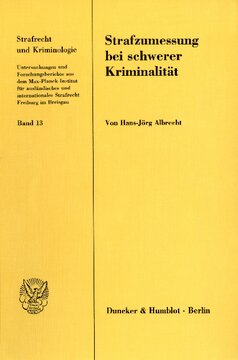 Strafzumessung bei schwerer Kriminalität: Eine vergleichende theoretische und empirische Studie zur Herstellung und Darstellung des Strafmaßes