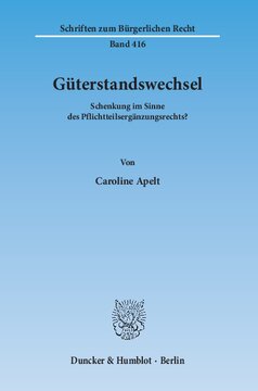 Güterstandswechsel: Schenkung im Sinne des Pflichtteilsergänzungsrechts?