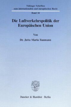 Die Luftverkehrspolitik der Europäischen Union