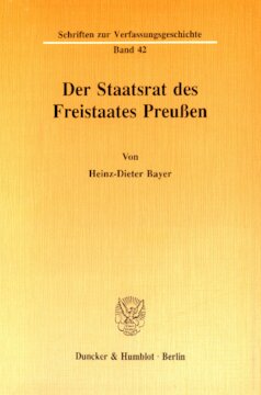 Der Staatsrat des Freistaates Preußen