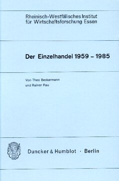 Der Einzelhandel 1959 - 1985