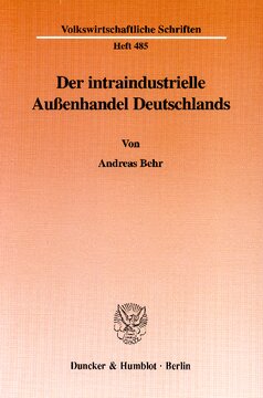 Der intraindustrielle Außenhandel Deutschlands