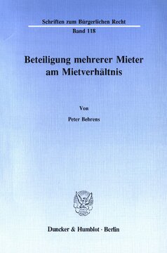 Beteiligung mehrerer Mieter am Mietverhältnis