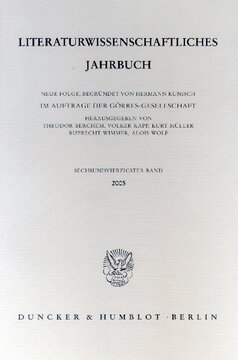 Literaturwissenschaftliches Jahrbuch: 46. Band (2005)