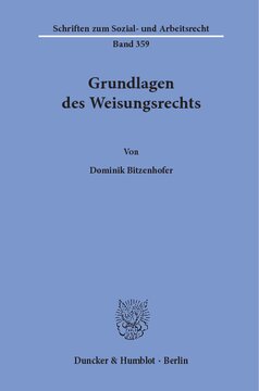 Grundlagen des Weisungsrechts