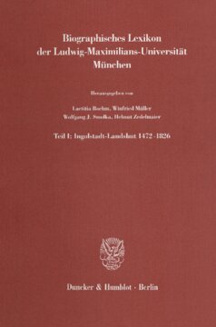 Biographisches Lexikon der Ludwig-Maximilians-Universität München: Teil I: Ingolstadt-Landshut 1472–1826. Mit einem Beitrag von Christoph Schöner: Die »magistri regentes« der Artistenfakultät 1472–1526. Redaktionelle Bearb.: Winfried Müller / Michael Schaich