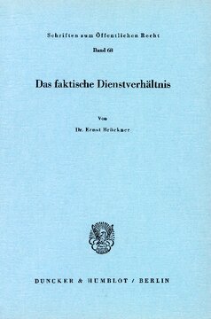 Das faktische Dienstverhältnis