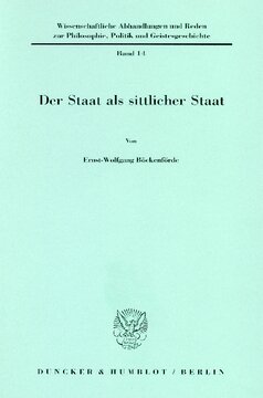 Der Staat als sittlicher Staat