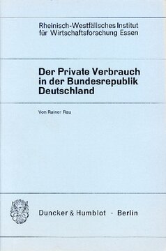 Der Private Verbrauch in der Bundesrepublik Deutschland: Verflechtungstabellen nach Ausgabearten und Branchen 1950 - 1967