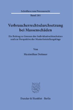 Verbraucherrechtsdurchsetzung bei Massenschäden: Ein Beitrag zu Grenzen des Individualrechtsschutzes und zur Perspektive der Musterfeststellungsklage