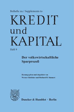 Der volkswirtschaftliche Sparprozeß