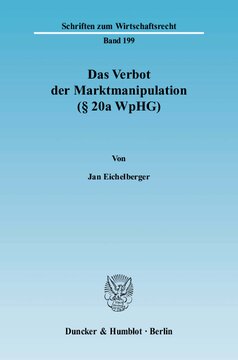 Das Verbot der Marktmanipulation (§ 20a WpHG)