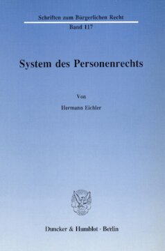 System des Personenrechts