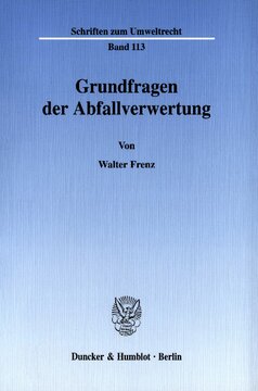 Grundfragen der Abfallverwertung