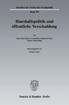 Haushaltspolitik und öffentliche Verschuldung