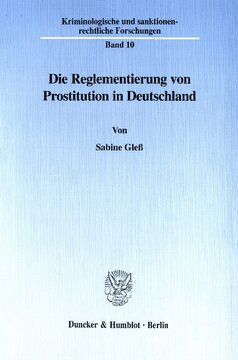 Die Reglementierung von Prostitution in Deutschland