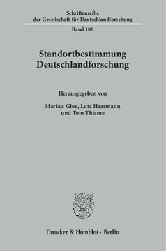 Standortbestimmung Deutschlandforschung