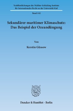 Sekundärer maritimer Klimaschutz: Das Beispiel der Ozeandüngung