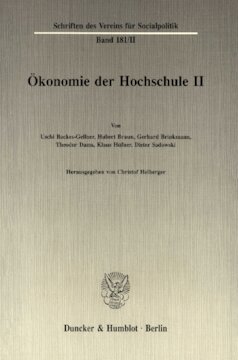 Ökonomie der Hochschule II