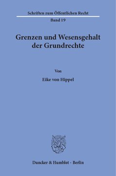 Grenzen und Wesensgehalt der Grundrechte