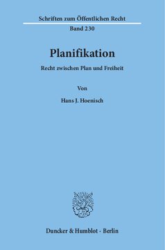 Planifikation: Recht zwischen Plan und Freiheit