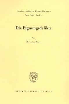 Die Eignungsdelikte