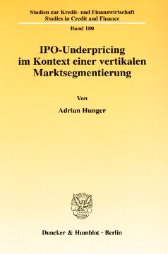 IPO-Underpricing im Kontext einer vertikalen Marktsegmentierung