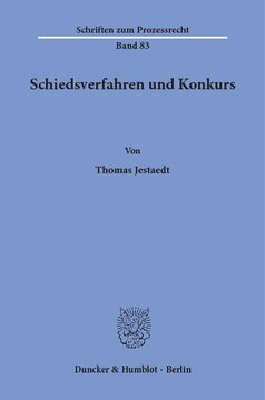 Schiedsverfahren und Konkurs