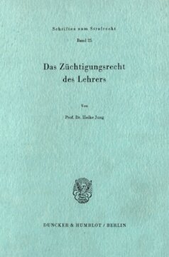 Das Züchtigungsrecht des Lehrers