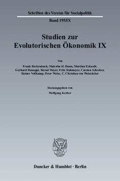 Studien zur Evolutorischen Ökonomik IX: Evolutionsökonomische Grundsatzfragen, Makroökonomik und Institutionen