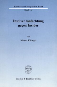 Insolvenzanfechtung gegen Insider