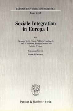 Soziale Integration in Europa I