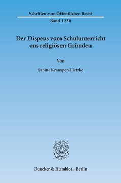 Der Dispens vom Schulunterricht aus religiösen Gründen