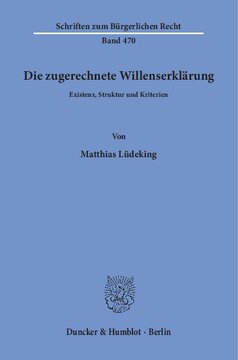 Die zugerechnete Willenserklärung: Existenz, Struktur und Kriterien