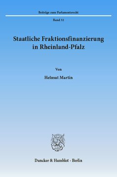 Staatliche Fraktionsfinanzierung in Rheinland-Pfalz