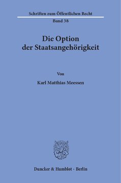 Die Option der Staatsangehörigkeit