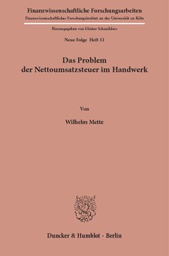 Das Problem der Nettoumsatzsteuer im Handwerk