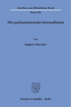 Die parlamentarische Interpellation