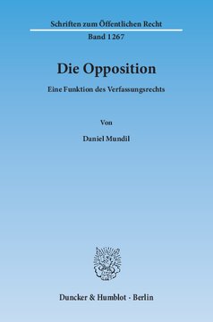 Die Opposition: Eine Funktion des Verfassungsrechts