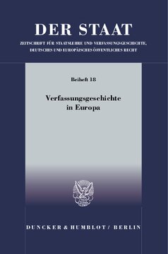 Verfassungsgeschichte in Europa: Tagung der Vereinigung für Verfassungsgeschichte in Hofgeismar vom 27. bis 29. März 2006