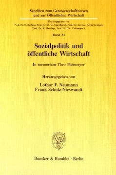 Sozialpolitik und öffentliche Wirtschaft: In memoriam Theo Thiemeyer