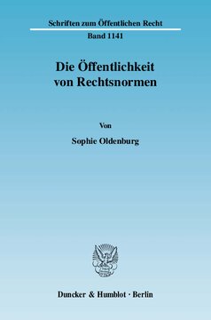 Die Öffentlichkeit von Rechtsnormen