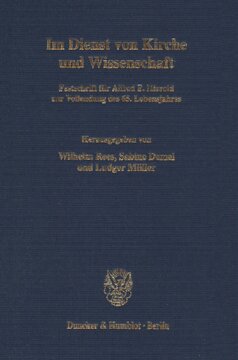 Im Dienst von Kirche und Wissenschaft: Festschrift für Alfred E. Hierold zur Vollendung des 65. Lebensjahres