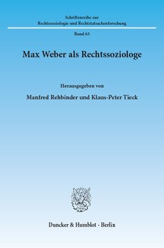 Max Weber als Rechtssoziologe