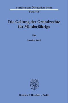 Die Geltung der Grundrechte für Minderjährige