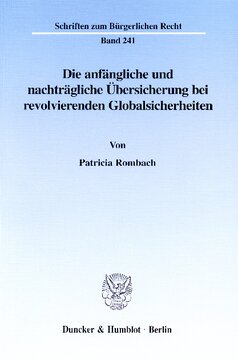 Die anfängliche und nachträgliche Übersicherung bei revolvierenden Globalsicherheiten