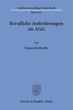 Berufliche Anforderungen im AGG