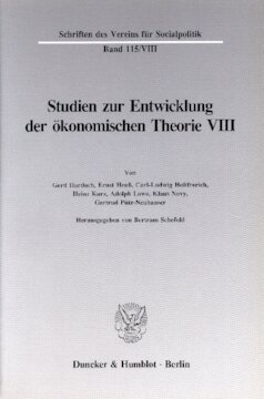 Deutsche Nationalökonomie in der Zwischenkriegszeit: Studien zur Entwicklung der ökonomischen Theorie VIII