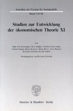 Die Darstellung der Wirtschaft und der Wirtschaftswissenschaften in der Belletristik: Studien zur Entwicklung der ökonomischen Theorie XI