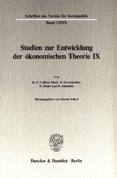 Untersuchungen zu Quesnay, Stein, Jevons und zur allgemeinen Gleichgewichtstheorie: Studien zur Entwicklung der ökonomischen Theorie IX